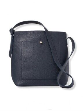 Ulta Beauty Faux Leather Navy Crossbody Bag